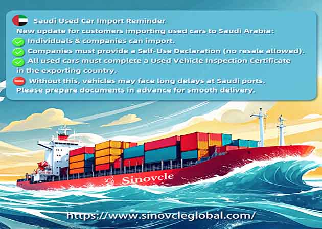 Urgent Update 2025: New Regulations for Importing Used Cars to Saudi Arabia – Clearance & Inspection Guide